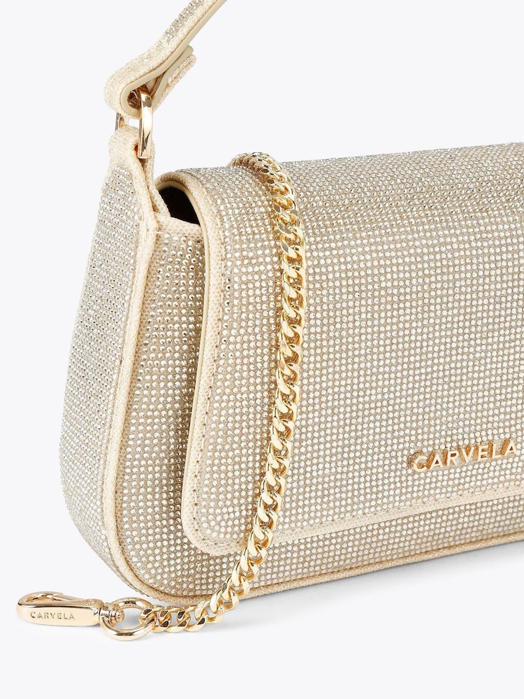 Carvela Gold Petalo Mini Tote Bag - Image 4 of 4