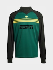 adidas Originals Green Sponsored Archive Longsleeve Polo Shirt - Image 5 of 5