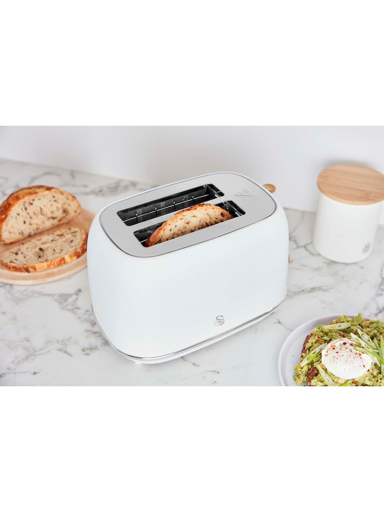 Swan White Fjord 2 Slice Toaster - Image 2 of 6