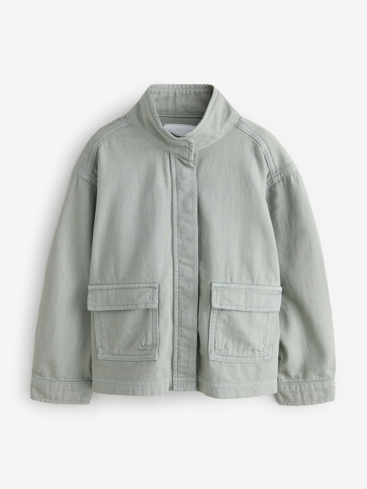 Khaki Green Utility Style Jacket - Image 1 of 1