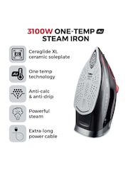 Tower Red/Black Steam Iron with Ceramic Soleplate - Image 2 of 6