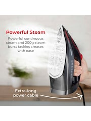 Tower Red/Black Steam Iron with Ceramic Soleplate - Image 5 of 6