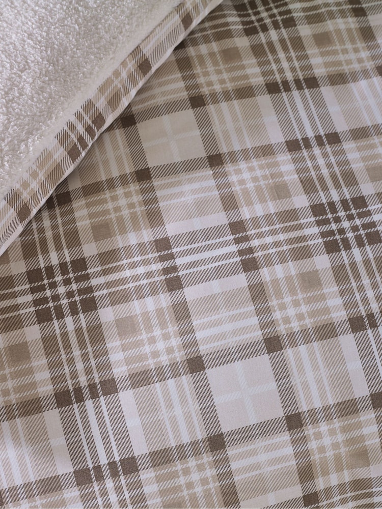 Catherine Lansfield Cosy Sherpa Check Duvet Cover Set - Imagen 4 de 4