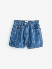 Dark Blue 5 Pocket Denim Ditsy Lazo Shorts - Image 1 of 1