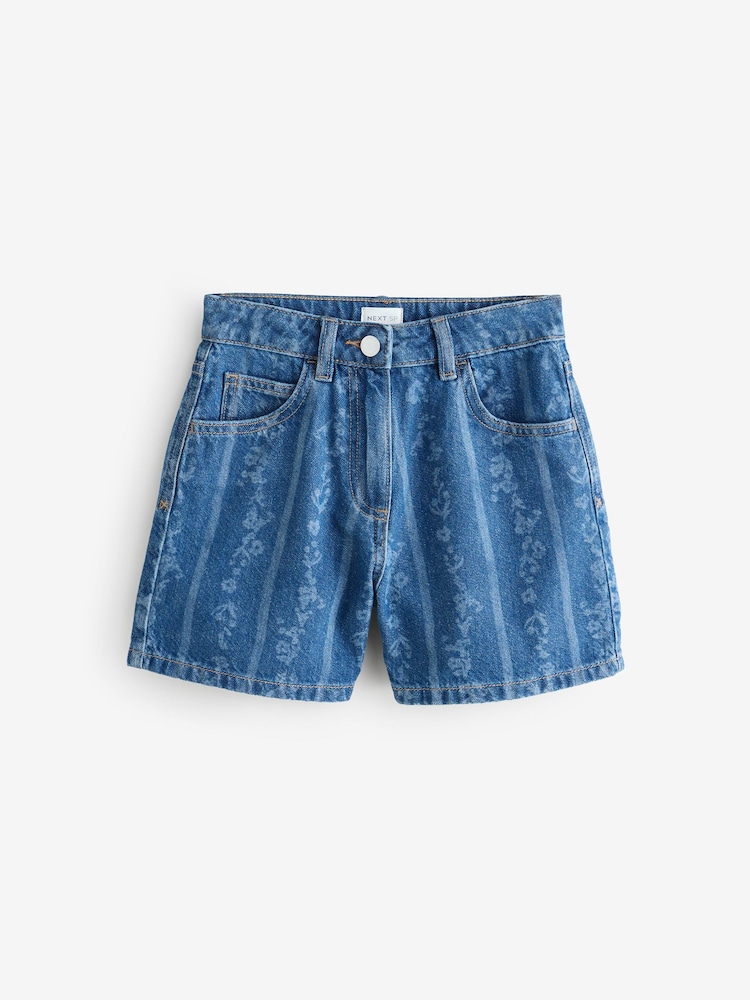 Dark Blue 5 Pocket Denim Ditsy Lazo Shorts - Image 1 of 1