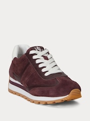 Lauren Ralph Lauren Red Dani Low Lace Top Trainers - Image 3 of 5
