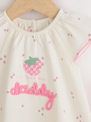 Barva Ecru ovoce s celoplošným Potisk I Love My Daddy - žerzejový Miminka overal - Obrázek 9 z 9