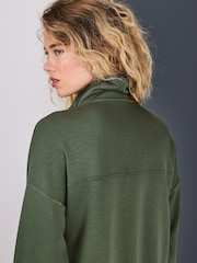Khaki Green Viscose Slinky Utility Jacket - Image 4 of 8
