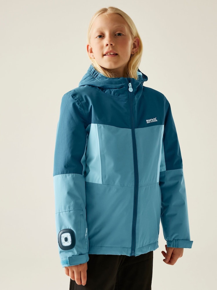 Regatta Blue Beamz Britelight Waterproof Jacket - Image 1 of 9 Regatta Blue Beamz Britelight Waterproof Jacket - Image 1 of 9