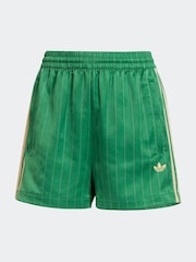 adidas Originals Green Soccer Summer Satin Pinstripe Classic Shorts - Image 7 of 7
