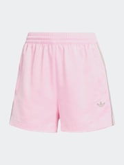 adidas Originals Pink/Green Soccer Summer Satin Pinstripe Classic Shorts - Image 6 of 6