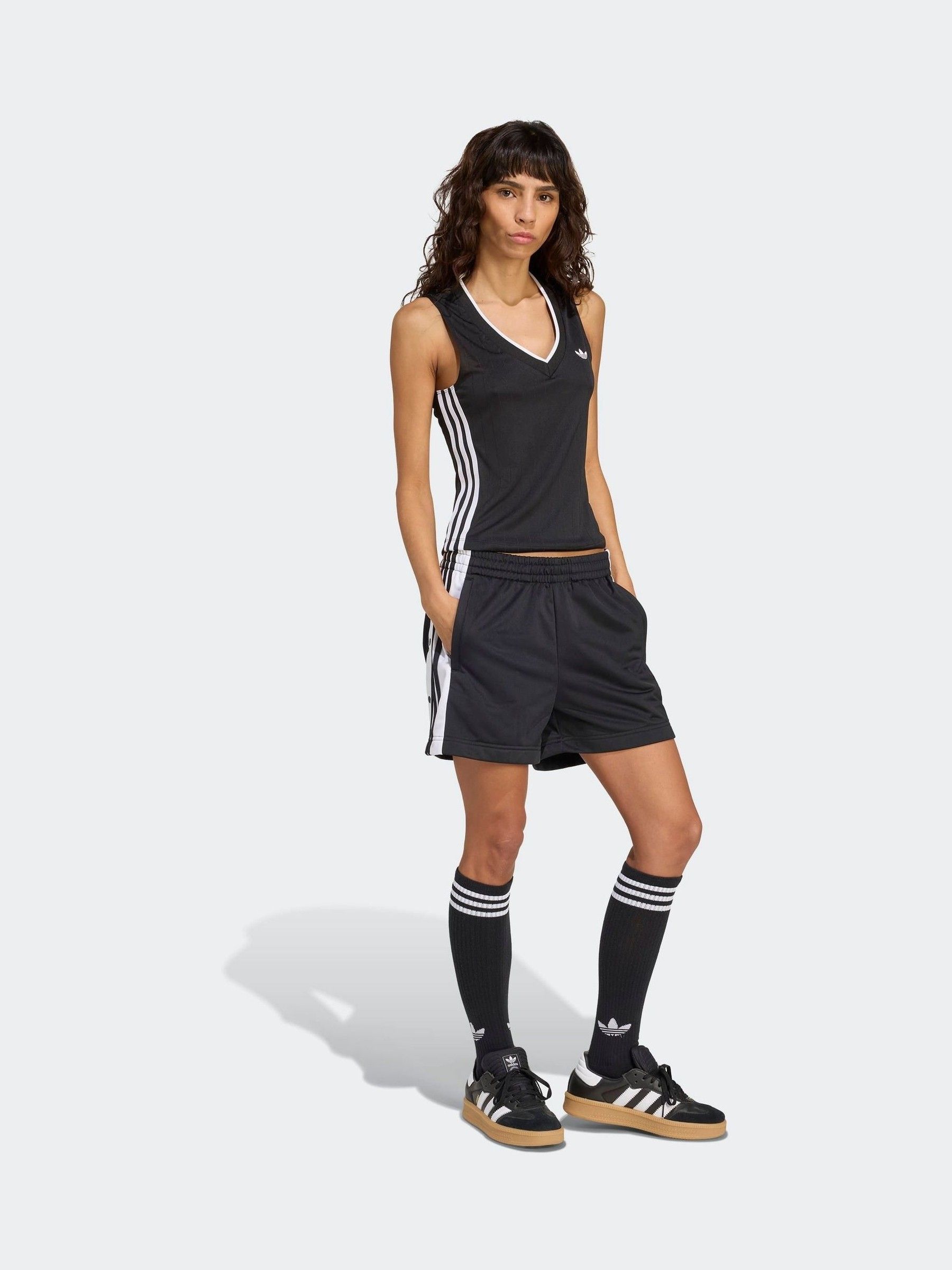 Buy adidas Originals Black Soccer Summer Pinstripe V-Neck Vest