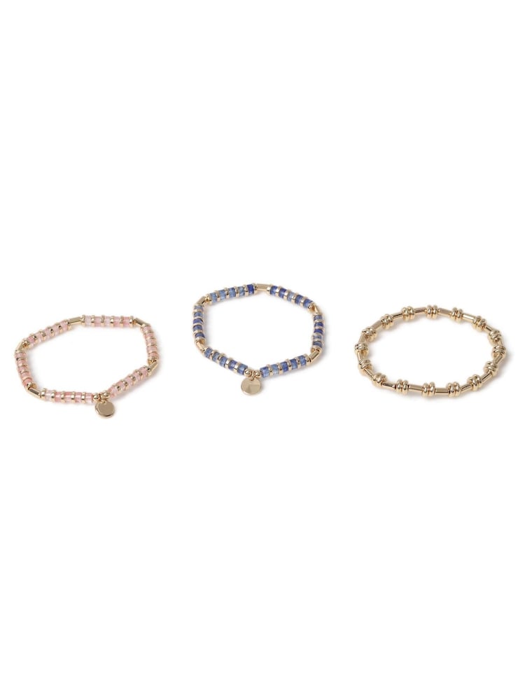 Aela Pink Natural Stone Beaded Bracelets Multipack - Image 2 of 2