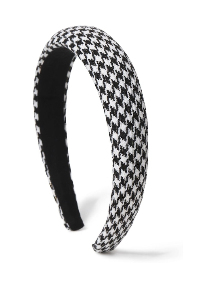 Aela Black/White Houndstooth Headband - Image 1 of 2