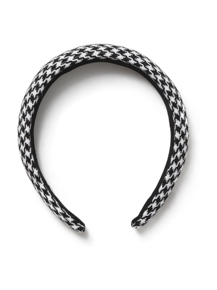 Aela Black/White Houndstooth Headband - Image 2 of 2