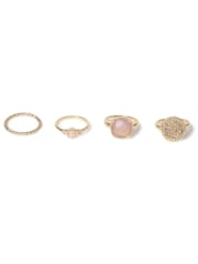 Aela Pink Natural Stone Ring Pack - Image 2 of 2