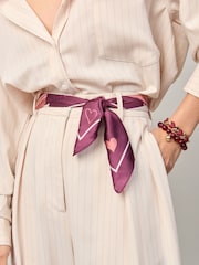 Aela Purple Striped Scarf - Image 4 of 4