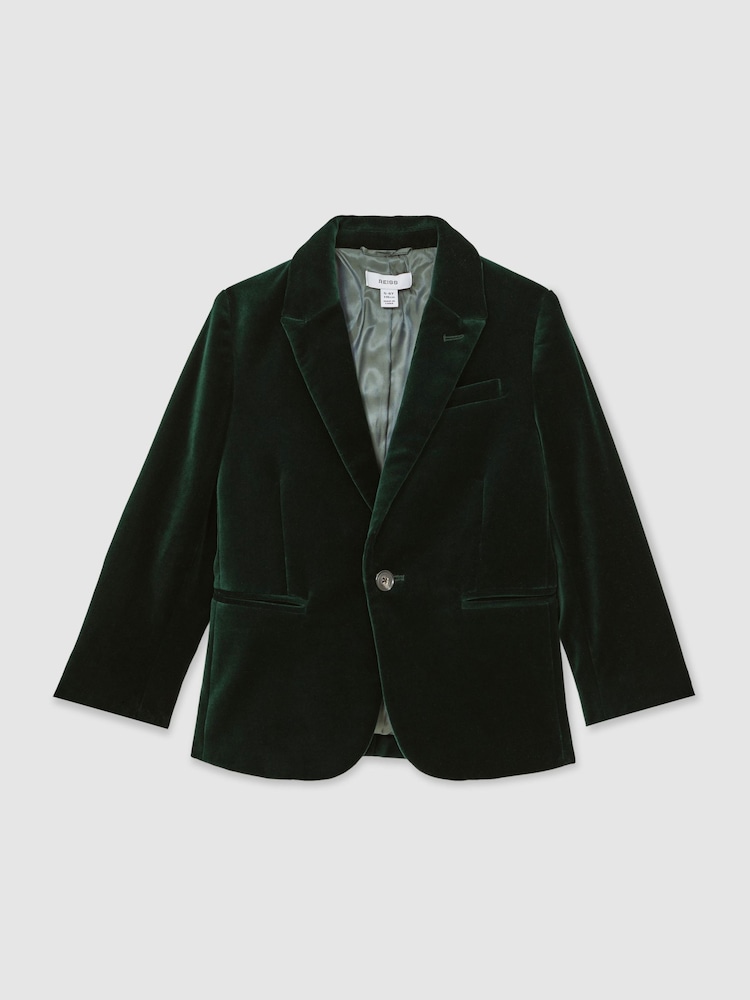 Reiss Apsara Single-Breasted Velvet Blazer - صورة 1 من 4