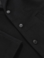 Reiss Black Wallace 13-14 yrs Wool-Blend Raglan-Sleeve Overcoat - Image 4 of 4