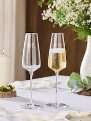 Set of 2 Clear 2026 Mr and Mrs Flute Glasses - Image 1 of 1