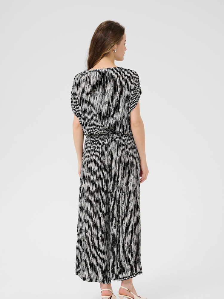 Kaffe KAmille Amber Printed Black Jumpsuit - Image 2 of 5