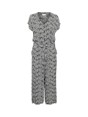 Kaffe KAmille Amber Printed Black Jumpsuit - Image 4 of 5
