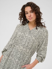 Kaffe Grey KAmiriam Long Sleeve Printed Dress - Image 4 of 6