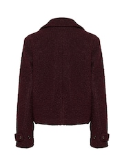 Kaffe Red KAanne Collared Long Sleeve Jacket - Image 6 of 6