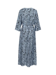 Kaffe Blue KAamanda Floral Print Maxi Dress - Image 5 of 5