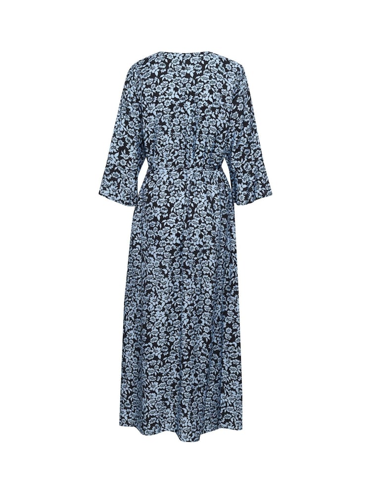 Kaffe Blue KAamanda Floral Print Maxi Dress - Image 5 of 5 Kaffe Blue KAamanda Floral Print Maxi Dress - Image 5 of 5