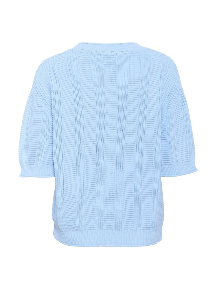 Kaffe Blue KAwhitney Short Sleeve Round Neck Jumper - Image 6 of 6 Kaffe Blue KAwhitney Short Sleeve Round Neck Jumper - Image 6 of 6
