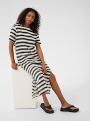 Kaffe KAmolin Short Sleeve Lace Midi Black Dress - Image 2 of 5