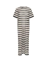 Kaffe KAmolin Short Sleeve Lace Midi Black Dress - Image 3 of 5