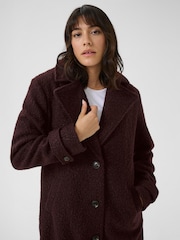 Kaffe Red KAanne Long Sleeve Coat - Image 4 of 6