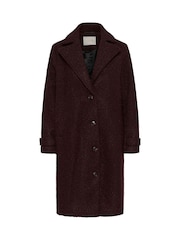 Kaffe Red KAanne Long Sleeve Coat - Image 5 of 6