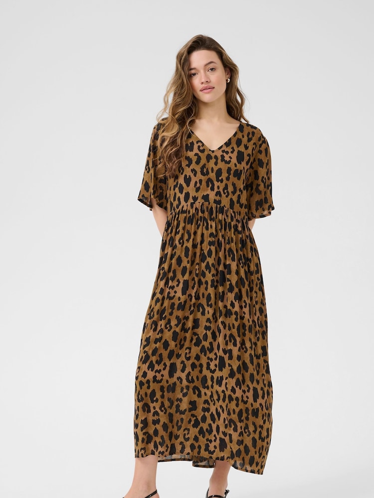 Kaffe Brown KAjessi Dress - Image 1 of 5 Kaffe Brown KAjessi Dress - Image 1 of 5