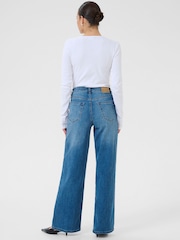 Kaffe Reg Fit Blue KAmeadow High Waisted Jeans - Image 2 of 6