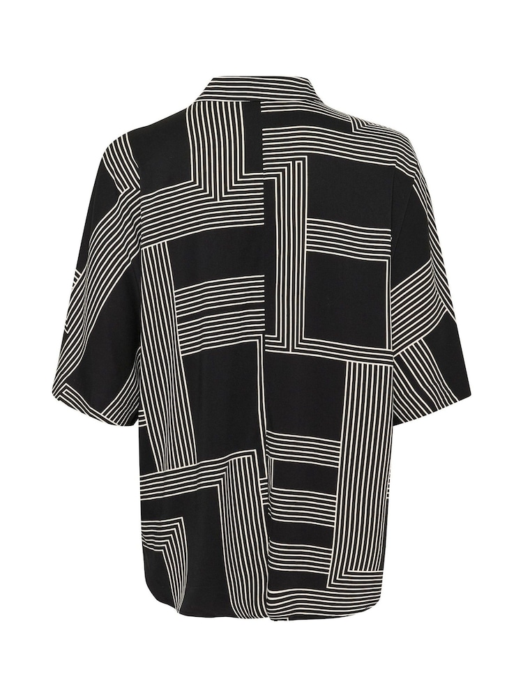 Kaffe KAdonny Collared Patterned Black Shirt - Image 6 of 6 Kaffe KAdonny Collared Patterned Black Shirt - Image 6 of 6