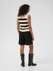 Kaffe KAlizza Striped Slipover Vest Black Tank top - Image 2 of 6