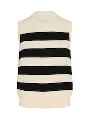 Kaffe KAlizza Striped Slipover Vest Black Tank top - Image 5 of 6