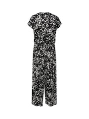 Kaffe KAbeathe V-Neck Short Sleeve Black Jumpsuit - Image 5 of 5