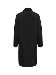 Kaffe KAanneli Zip Fastening Long Black Jacket - Image 6 of 6