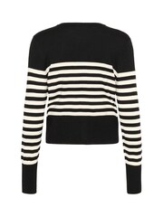 Kaffe KAlizza Striped Long Sleeve Black Cardigan - Image 6 of 6