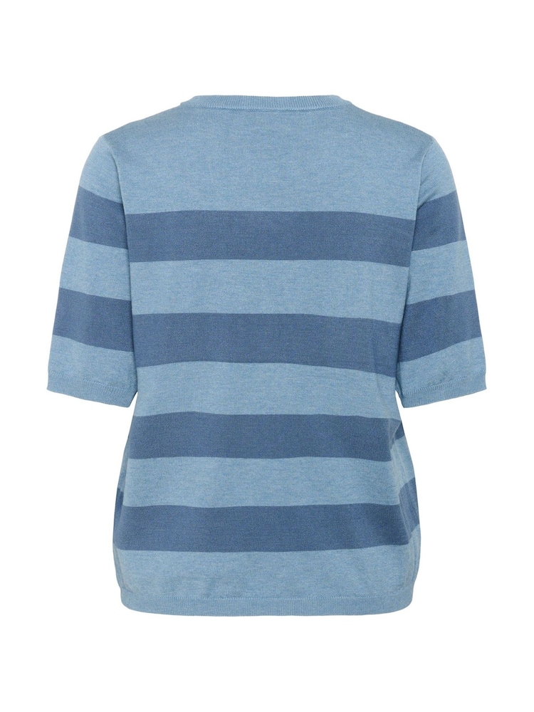 Kaffe Blue KAlizza Striped Knitted Jumper - Image 6 of 6 Kaffe Blue KAlizza Striped Knitted Jumper - Image 6 of 6