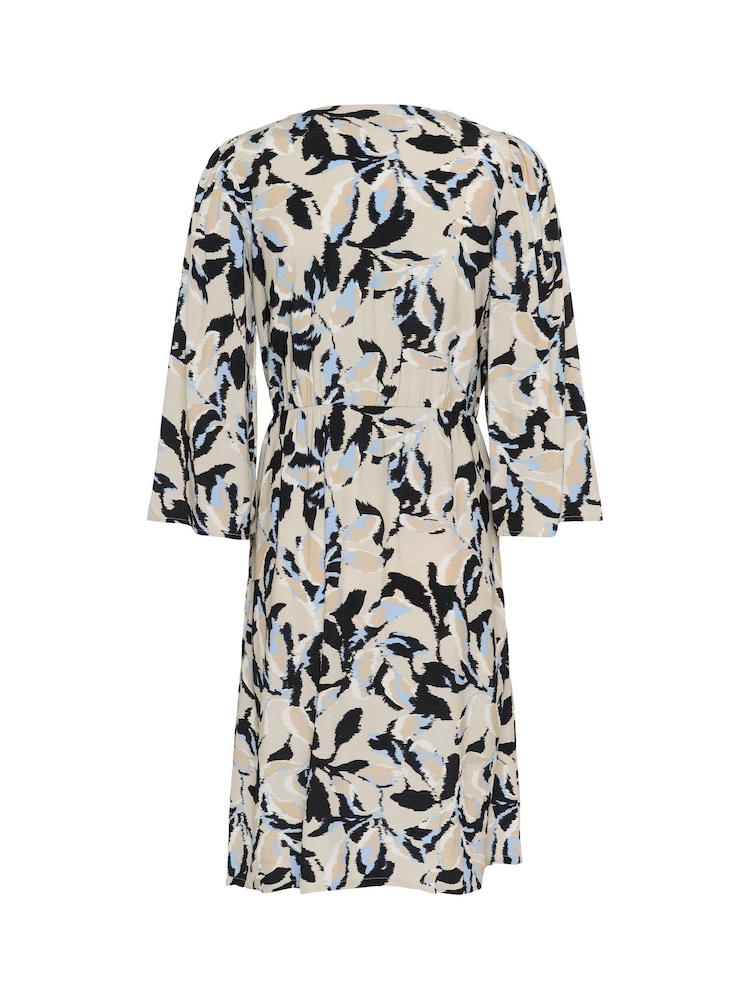 Kaffe Blue KApedra Drawstring Tie Waist Short Dress - Image 5 of 5 Kaffe Blue KApedra Drawstring Tie Waist Short Dress - Image 5 of 5