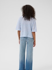Kaffe Blue KAlourine V-Neck Jumper - Image 2 of 6