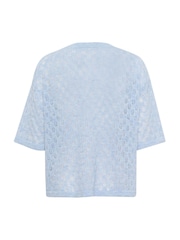 Kaffe Blue KAlourine V-Neck Jumper - Image 6 of 6