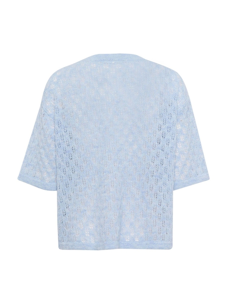 Kaffe Blue KAlourine V-Neck Jumper - Image 6 of 6