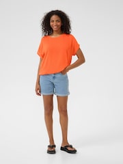 Kaffe Red KAamber Stanley Short Sleeve Blouse - Image 2 of 4