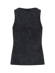 Kaffe KAdodal Round Neck Ribbed Black Vest - Image 5 of 5